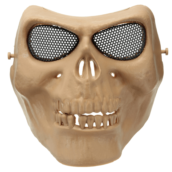 Halloween Costumes Skull Masks Retro Imitation Metal Terror Masks Half Face - Trendha