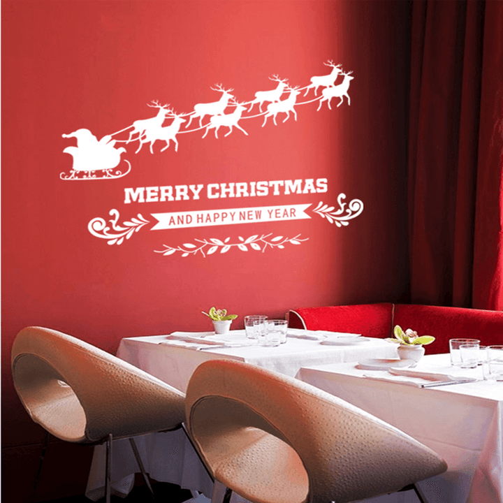 Miico ABQ6002 Christmas Sticker PVC Removable Wall Sticker for Room Decoration - Trendha