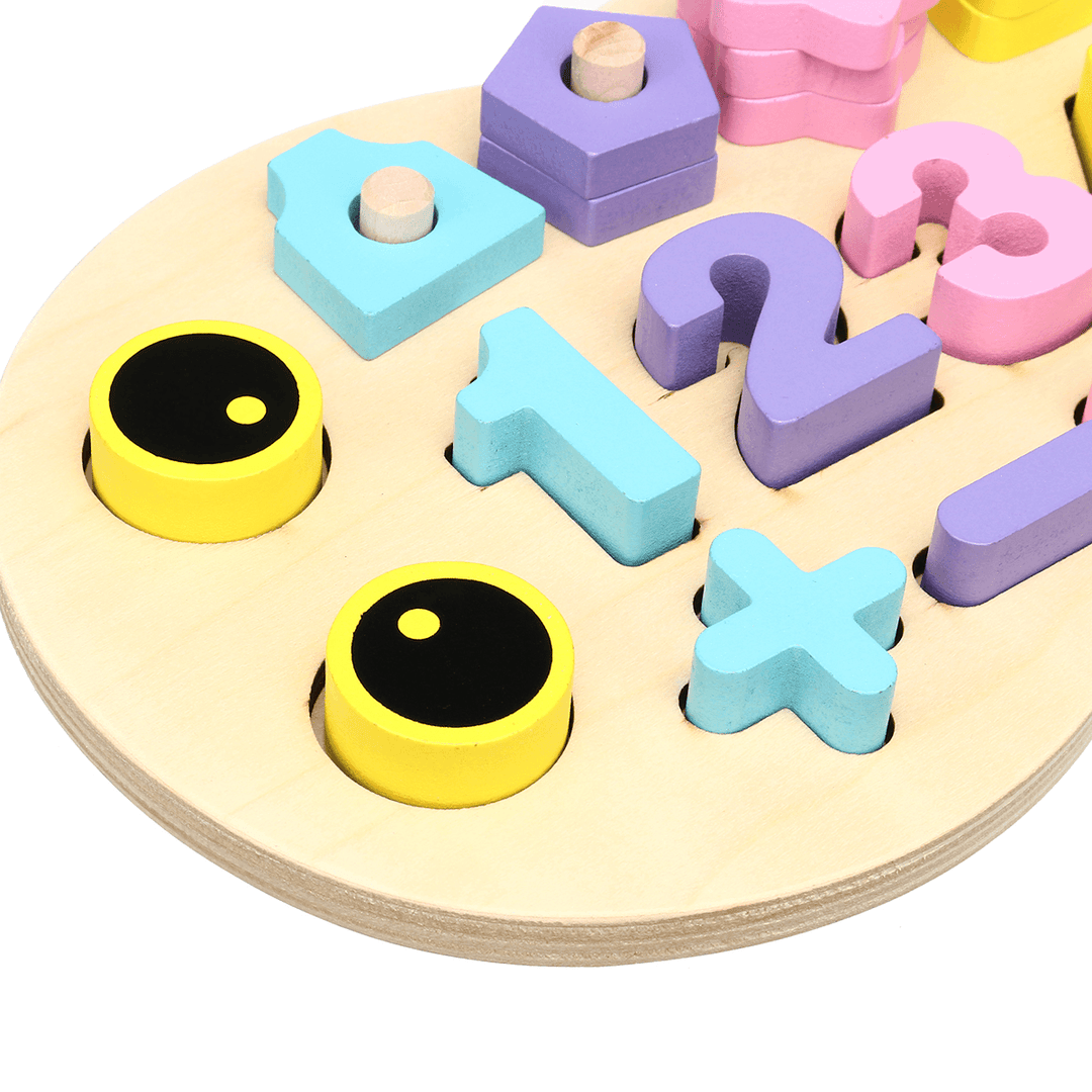 3 in 1 Education Assembling Logarithmic Board Digital Shape Building Block Toys - Trendha