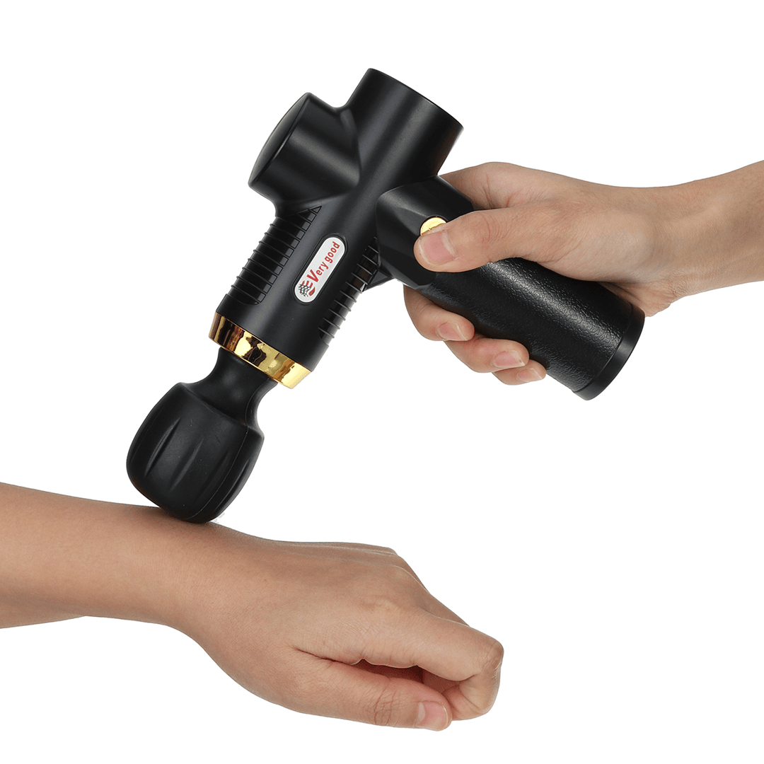 24V 3 Speed Electric Percussion Massage Guns 2400Mah USB Rechargeable Muscle Vibrating Relaxing Massager - Trendha