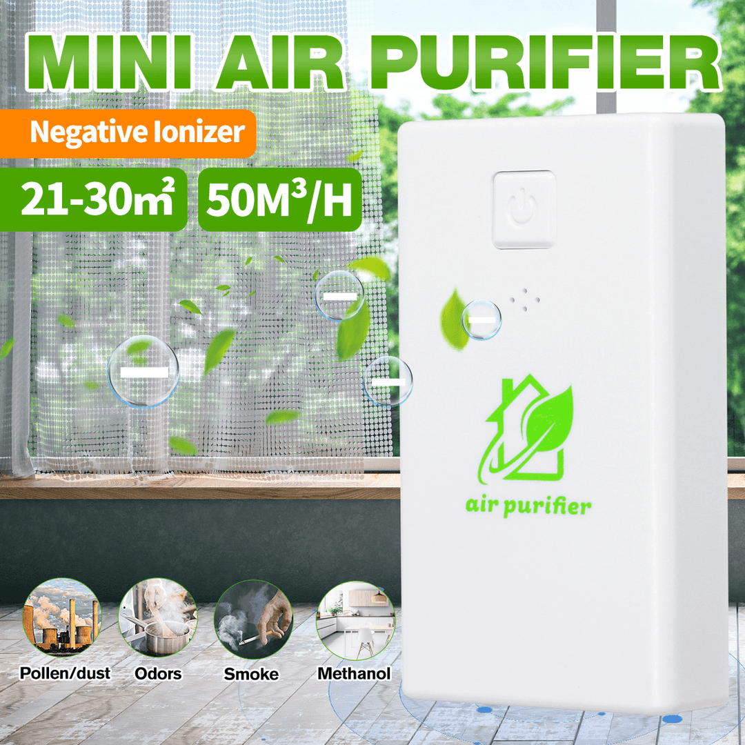 Portable Plug-In Air Purifier Negative Ion Air Purification Remove Formaldehyde Dust Eliminate Odor Low Noise Energy Saving - Trendha