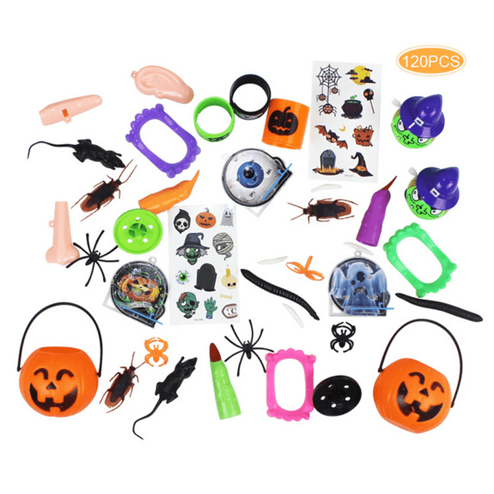 120PCS Mischievous Insect & Halloween Tricky Toys for Children'S Party Games - Trendha