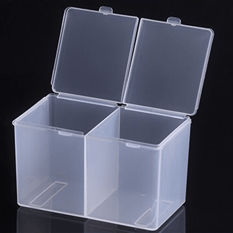 Clear Cotton Pads Container Cosmetic Organizer Nail Art Makeup Standing Holder - Trendha