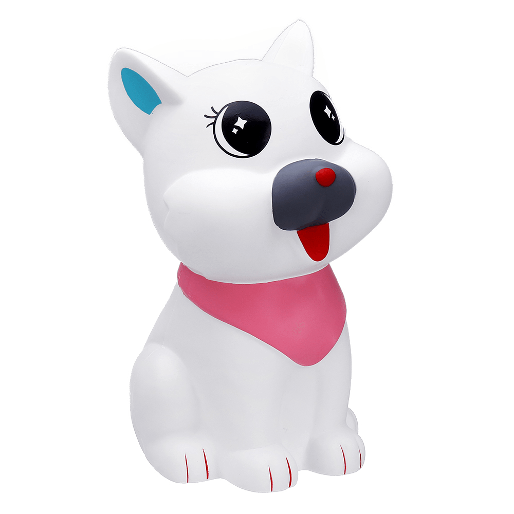 29Cm Giant White Scarf Dog Squishy Slow Rebound Decompression Simulation Toy with Bag Packaging - Trendha