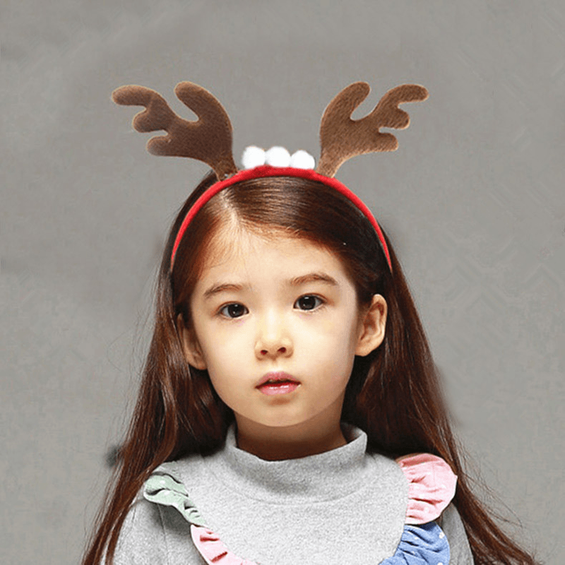 Christmas Headband Reindeer Antlers Ear Hair Hoop Christmas Party Hair Accessories Deer Hair Buckle Decoration - Trendha