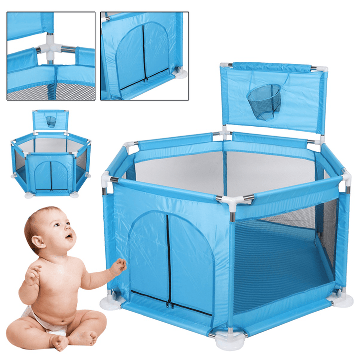 Baby Portable Children'S Playpen Folding Child Fence Child Safety Barrier Ball Pool Kids Bed Fence Playpen Dry Pool for Children - Trendha
