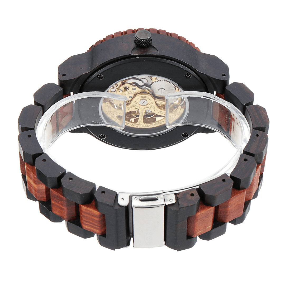 BOBO BIRD R05 Men Wooden Luminous Hand Wristwatches Mechanical Watch - Trendha