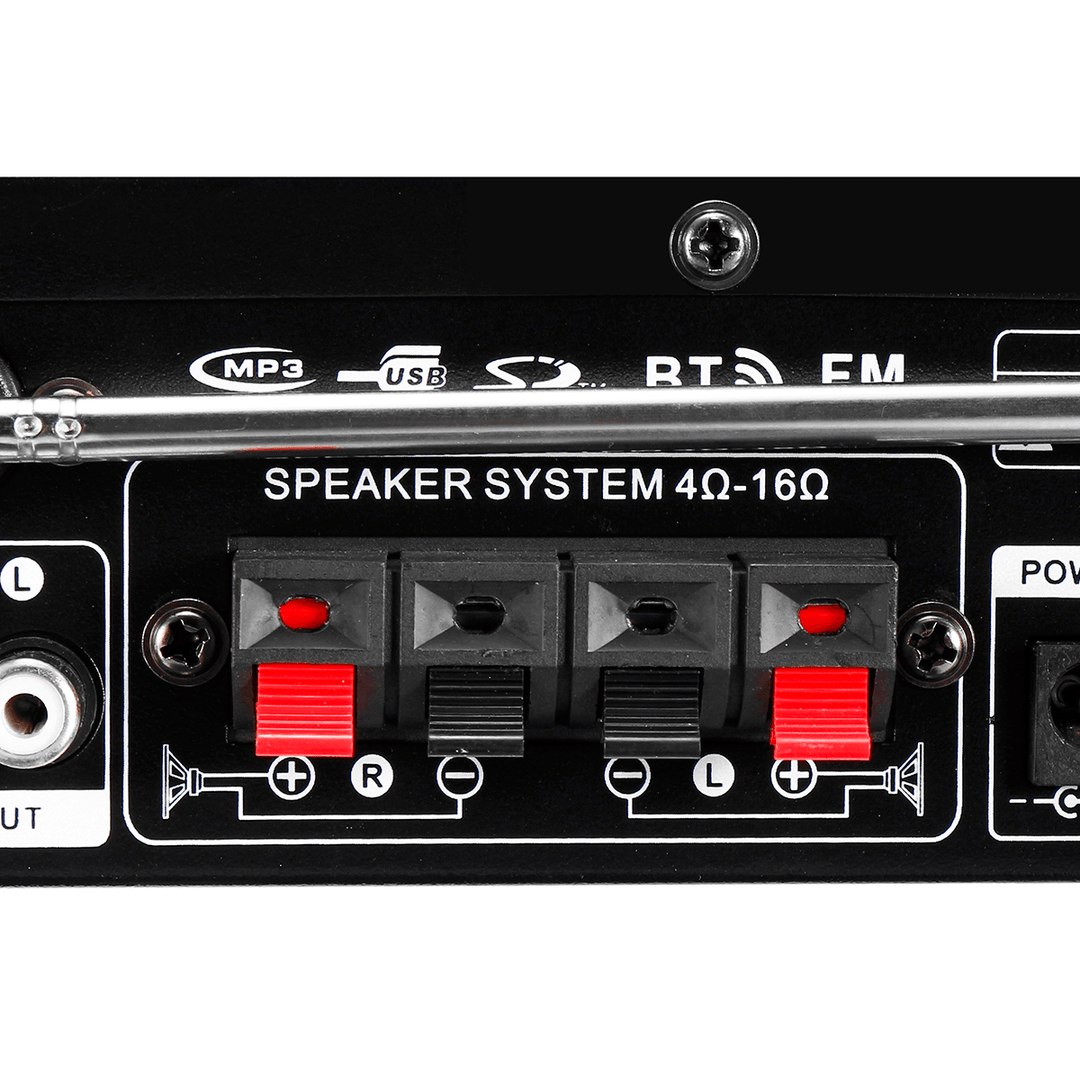 BT-298A 12V 220V HIFI Audio Stereo Power Amplifier Bluetooth FM Radio 2CH 600W - Trendha