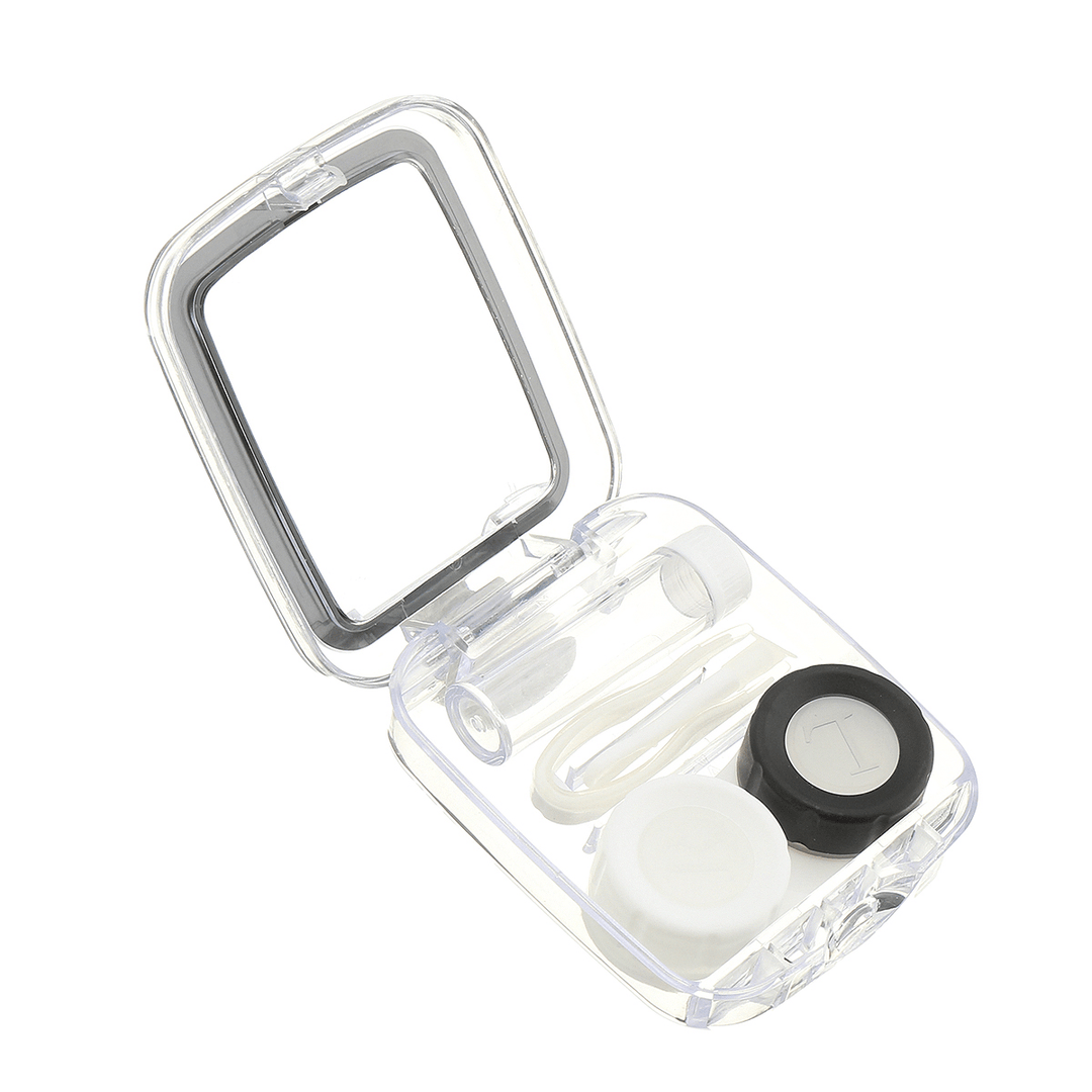 Mini Lens Travel Case Box Container Kit Set Holder Simple W/ Mirror - Trendha