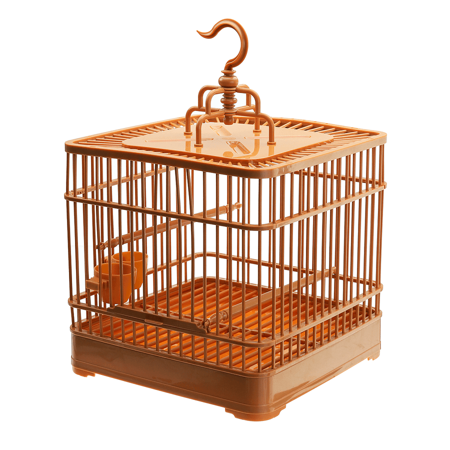Birds Cage Plastic Hanging Feed Holder Parrot Macaw Pets Carrier Portable Set Bird Net - Trendha