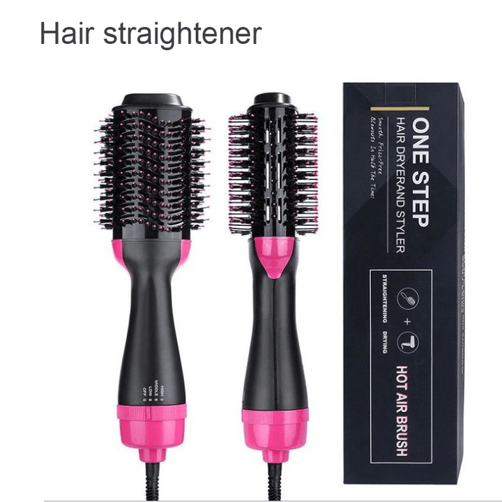Multifunctional Negative Ion Hairbrush Comb Roll Straight Dual-Use Hair Straightener Hot Air Comb - Trendha