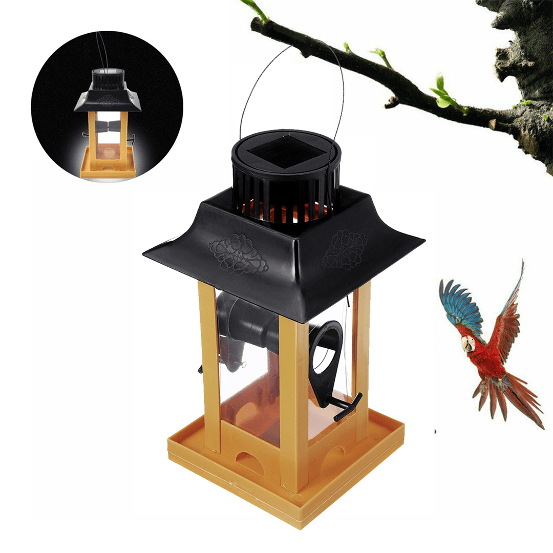 Bird Feeder Water with LED Light Hanging Garden Yard outside Bird Drinker Tools for Yard Garden Outdoor Decoration - Trendha