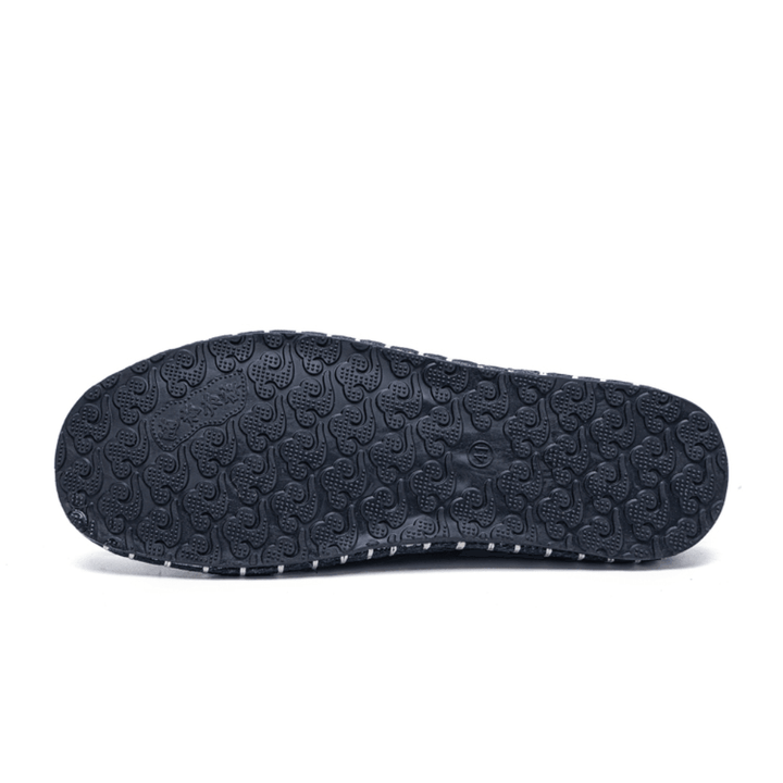 Men Breathable Non Slip Old Peking Slip on Comfy Linen Shoes Casual Slippers - Trendha