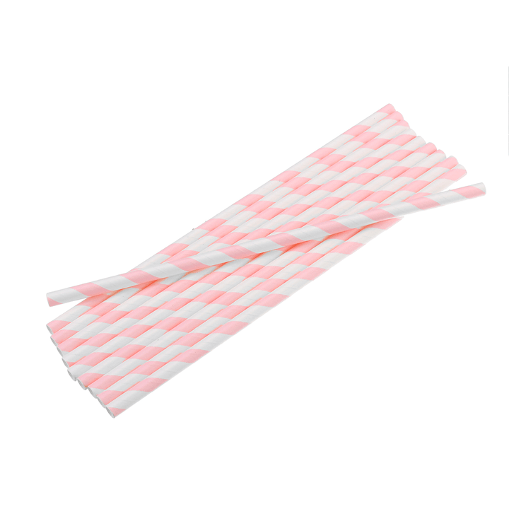 Pink Stripe Series Disposable Tableware Sets Paper Plates for Party Birthday Wedding Decoration - Trendha