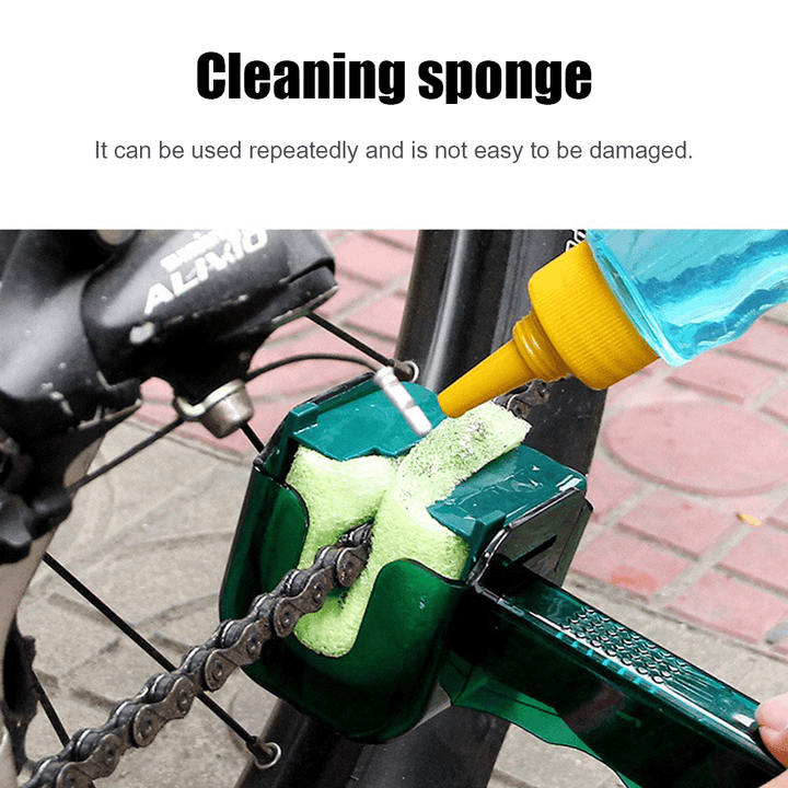 Bicycle Chain Cleaner Scrubber Brush Set Cycling Cleaning Kit Mountain Bike Wash Cleaning Tool - Trendha