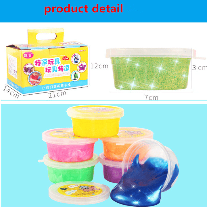 24PCS Colorful Crystal Mud Non Toxic Slime Mud Toys Pinata Luminous Ramen Soil DIY Environmental Toy - Trendha