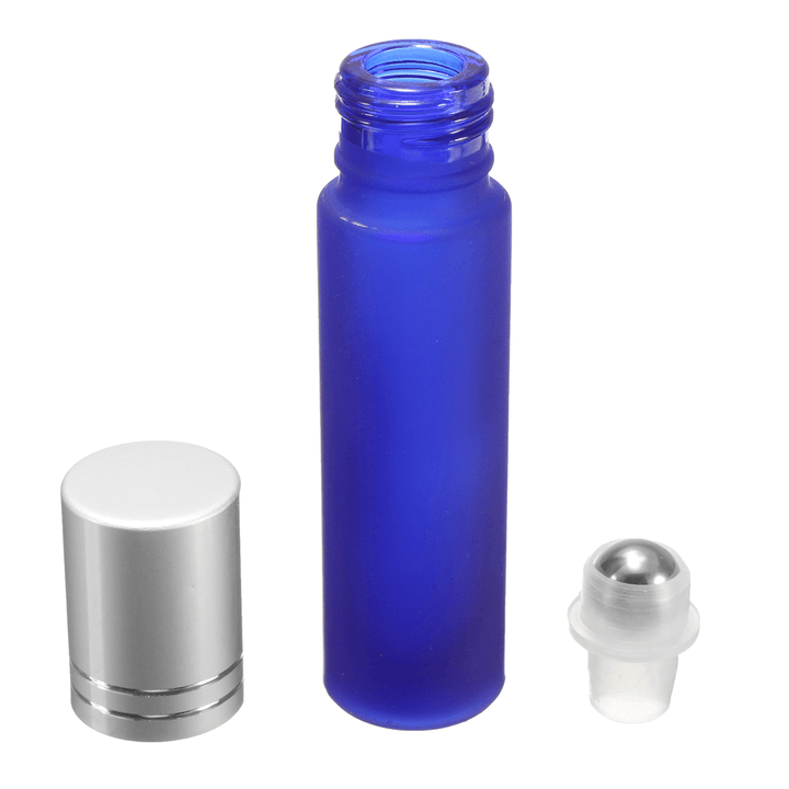 5PCS 10Ml 1/3Oz Cobalt BLUE ROLL on GLASS BOTTLE ESSENTIAL OIL Roller Ball - Trendha