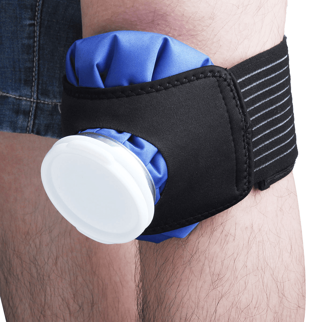 9Inch Ice Bag Sport Injury Fixed Belt Heat Cold Cooler Pack Reusable Injury Knee Head First Aid Pain Relief - Trendha