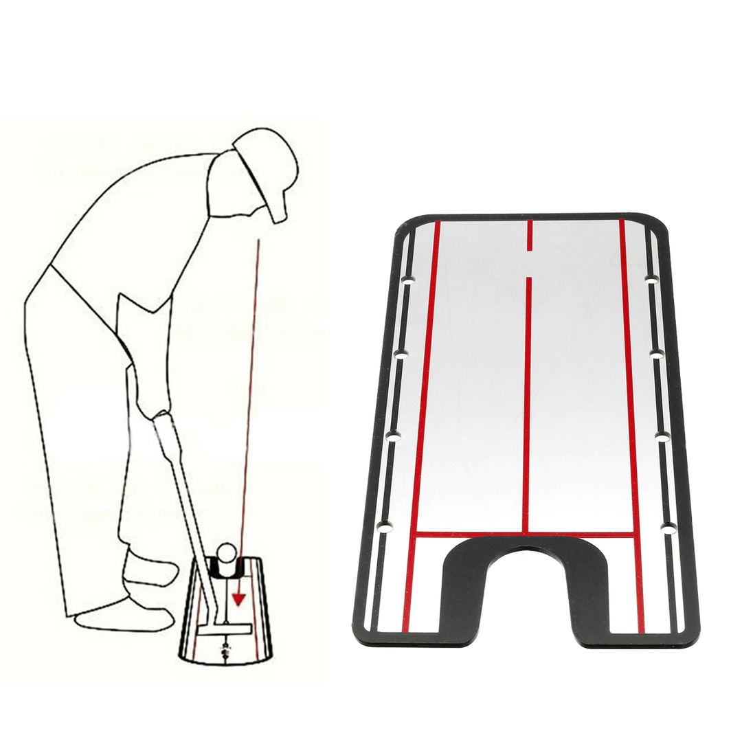 Acrylic Golf Putting Mirror Aid Swingtrainer Alignment Training Line Practice Tool - Trendha