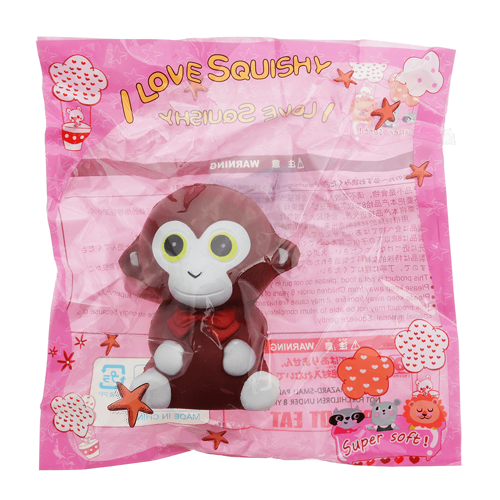 Monkey Squishy 10.5*9*7CM Slow Rising Soft Animal Collection Gift Decor Toy with Packaging - Trendha