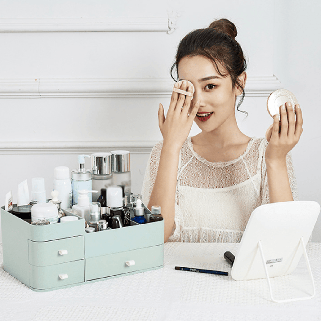 Plastic Cosmetic Organizer Makeup Holder Drawers Jewelry Storage Box - Trendha