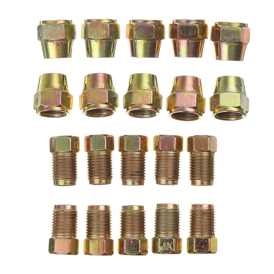 Roll Copper Steel 25 Ft. 3/16" Brake Line Pipe Tubing with 20 Pcs Kit Fittings Brake Female Male Nut - Trendha