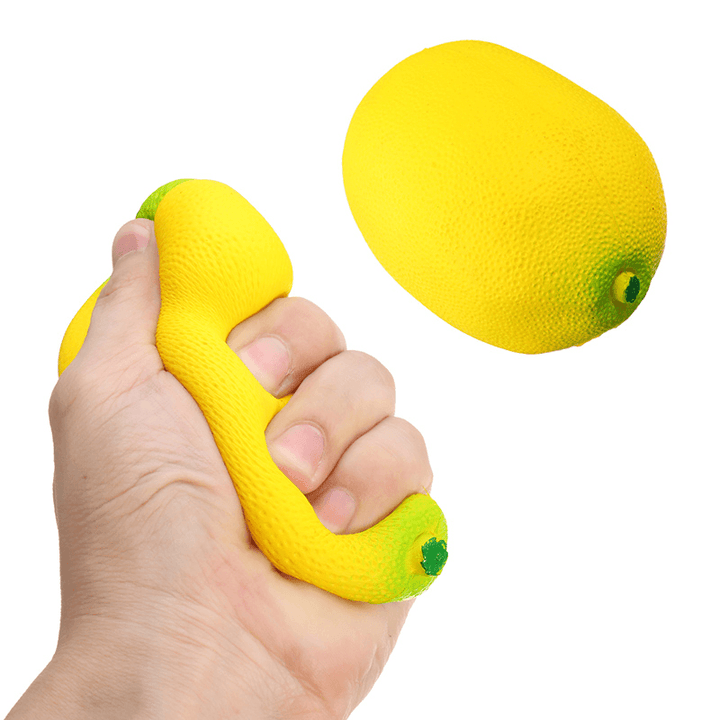 Squishy Yellow Lemon 12Cm Big Soft Slow Rising Fruit Collection Gift Decor Toy - Trendha