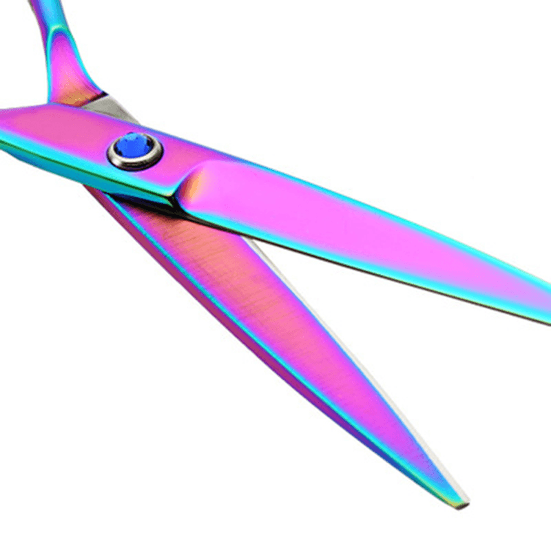 Y.F.M® Stainless Steel Hair Scissors Hairdressing Cutting Hair Styling Tools Rainbow Color - Trendha