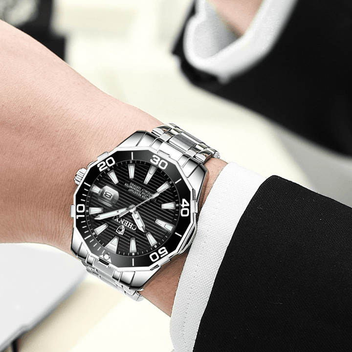 CHENXI 8205 Luminous Display Waterproof Quartz Watch Business Style Men Wrist Watch - Trendha
