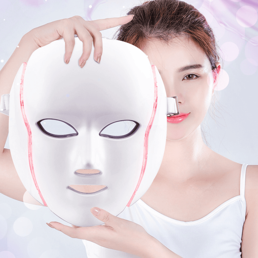 7 Color Light Beauty Instrument Facial Mask Instrument Mask Machine Facial Beauty Instrument LED Photodynamic Mask - Trendha