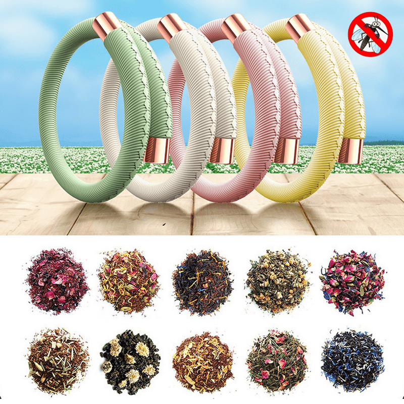 Bakeey Q805 Outdoor Plant Essential Oil Anti-Mosquito Insect Natural Mosquito Repellent Silicone Bracelet - Trendha