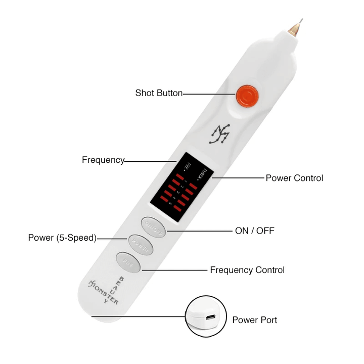 Plasma Pen Mole Wart Remover Tool Freckles Wrinkle Acne Spot Remover Skin Tags Removal Skin Firming Face Pore Cleaner Machine - Trendha