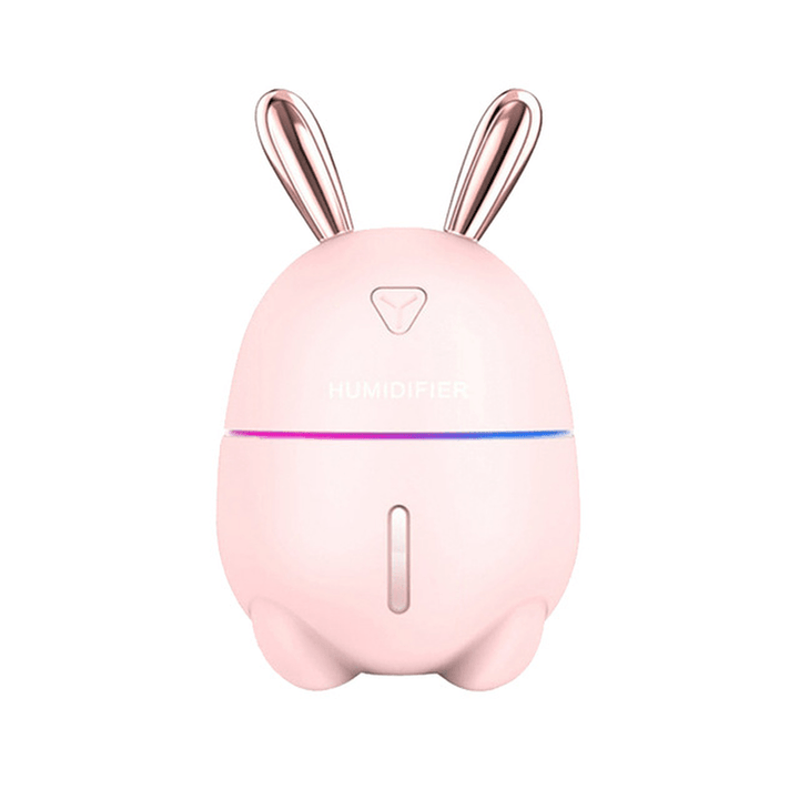 300ML Mini Air Humidifier Cute Rabbit USB Aroma Essential Oil Diffuser Colorful Night Light Car Office Air Purifier Mist Maker - Trendha