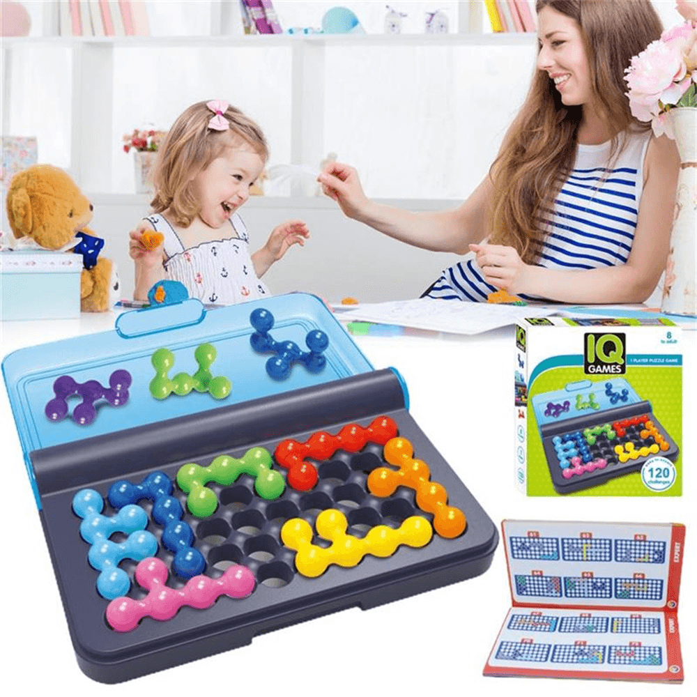 3D Logical Thinking Building Blocks Traveling Game Variety Chain Button Intelligence Unlock Board Game IQ Puzzle Educational Toy for Kids Gift - Trendha