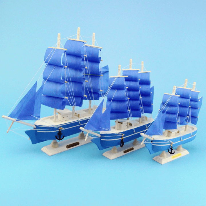 20/24/30CM Ship Model Classical Wooden Sailing Boats Scale Decoration Wood Kits - Trendha