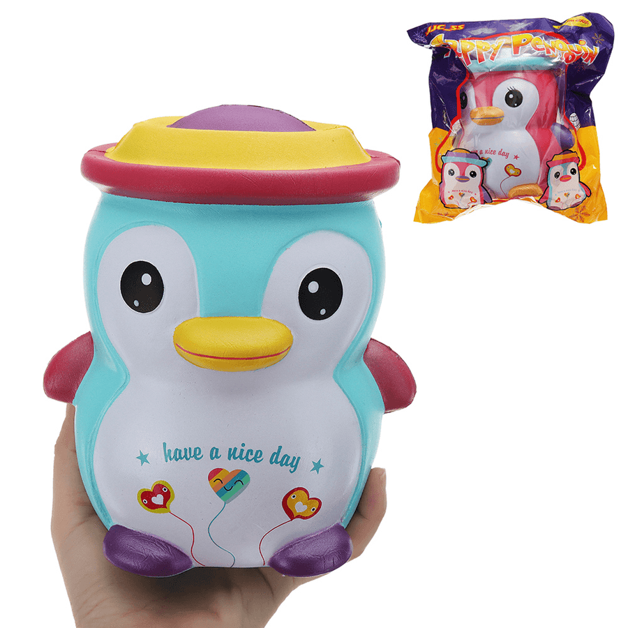 JJC_SS Squishy Happy Penguin Huge Jumbo 18Cm Kawaii Soft Slow Rising Toy Gift with Original Package Collection - Trendha