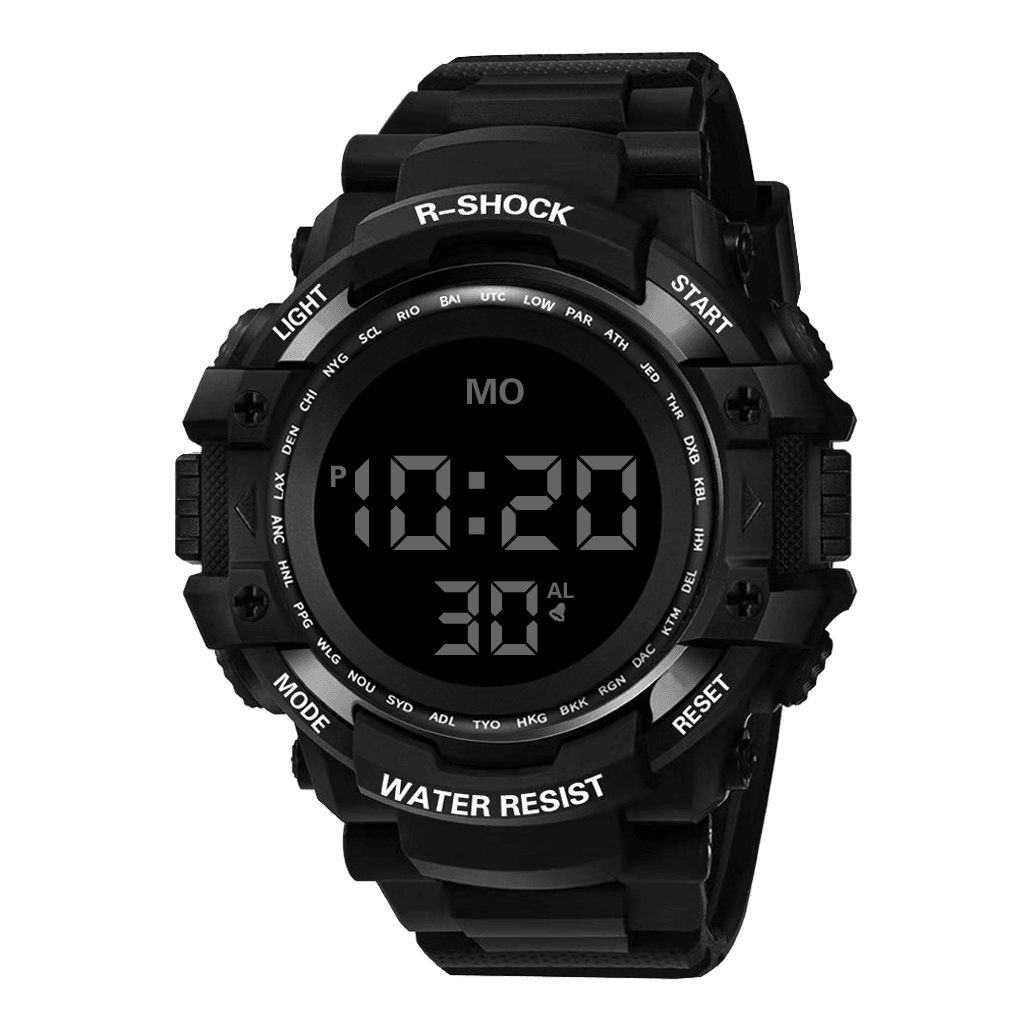 HONHX 53F-783 Men Fashion Luminous Display Stopwatch Alarm Clock Digital Watch - Trendha