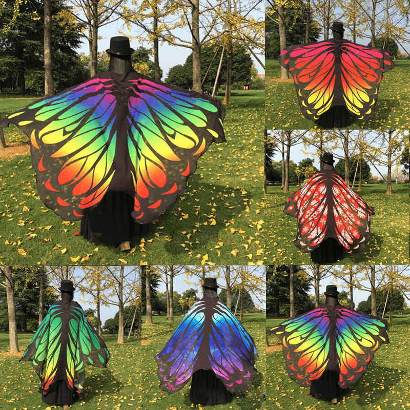 Honana WX-88 135X200Cm Butterfly Bohemian Chiffon Beach Women Shawl Skirt Beach Mat Tapestry - Trendha