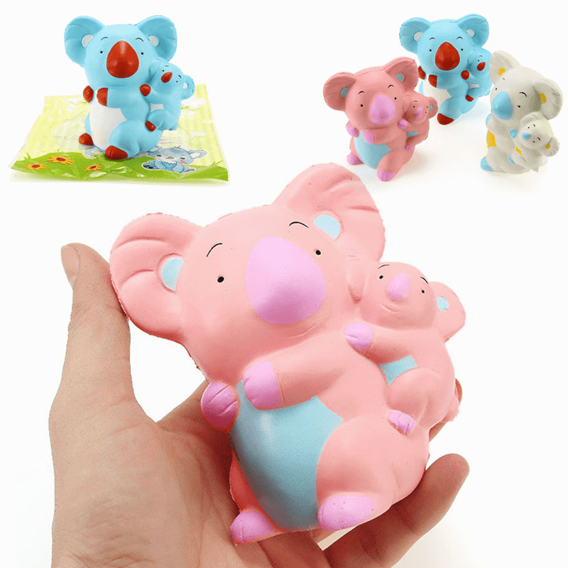 Leilei Squishy Koala Mom Baby 10Cm Slow Rising with Packaging Collection Gift Decor Soft Squeeze Toy - Trendha