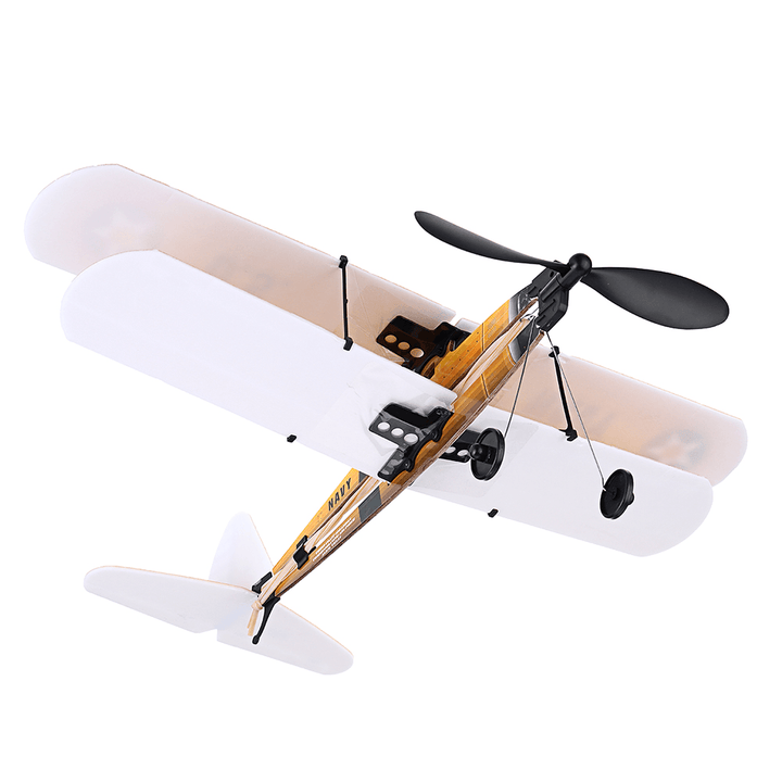 STEM ZT Model 18 Inches STEARMAN Rubber Band Powered Aircraft Model Plane Toy - Trendha