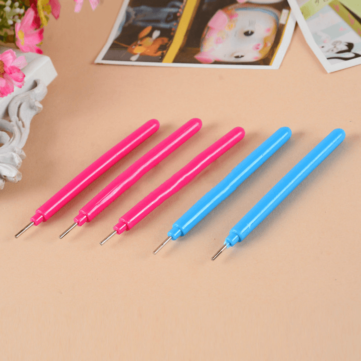 1 Set DIY Quilling Tool Origami Template Paper Pen Mould Tweezer Needles Random Color - Trendha