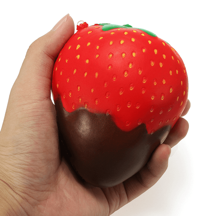 Squishy Rainbow Jam Chocolate Strawberry Jumbo 10Cm Soft Slow Rising Fruit Collection Gift Decor Toy - Trendha