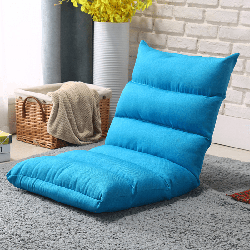 Folding Lounger Sofa Floor Chair Tatami Seat Pad Height Adjustable Lazy Backrest Cushion Chair Office Home Balcony Furniture - Trendha