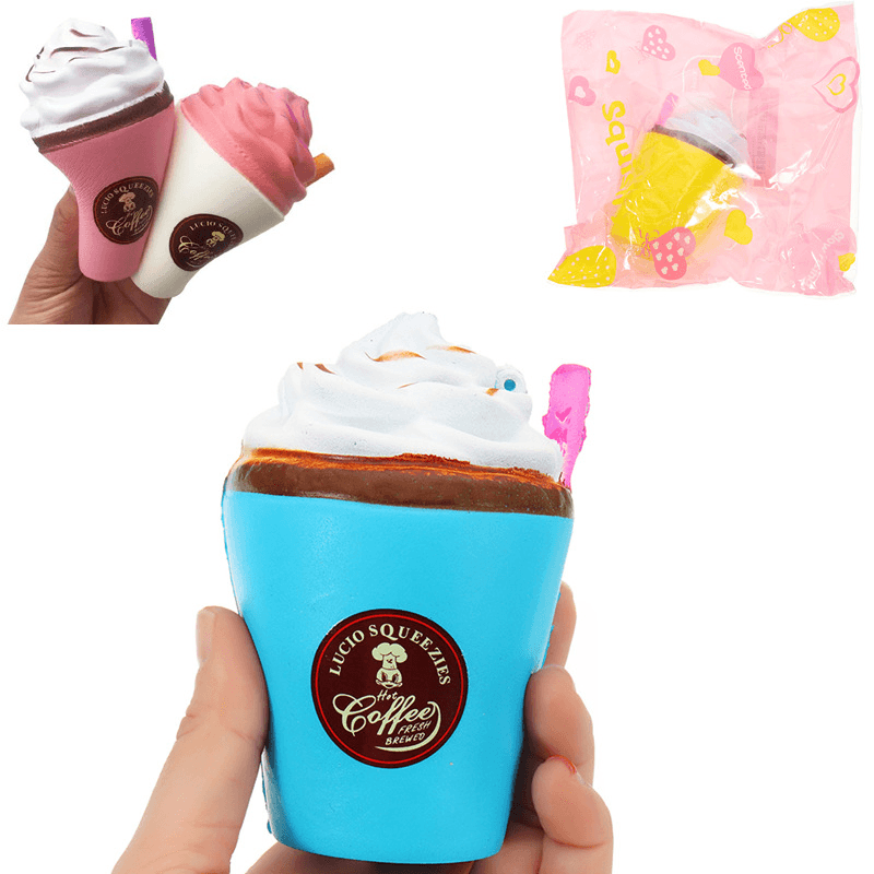 Suction Cup Coffee Squishy 8*10Cm Slow Rising Soft Collection Gift Decor Toy with Packaging - Trendha
