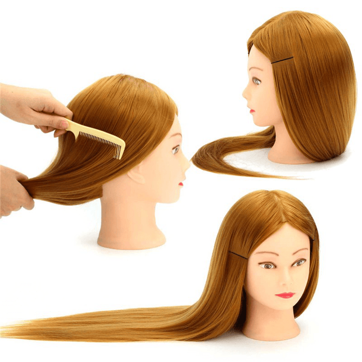 30% Real Human Long Hairdressing Cut Mannequin Hair Training Head Salon - Trendha