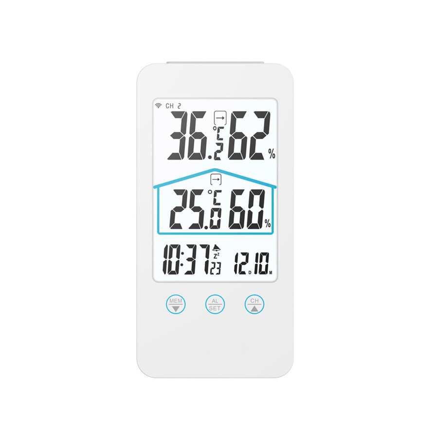 Wireless Weather Station Alarm Clock Thermometer Digital Teperature Hygrometer for Indoor&Outdoor Use - Trendha