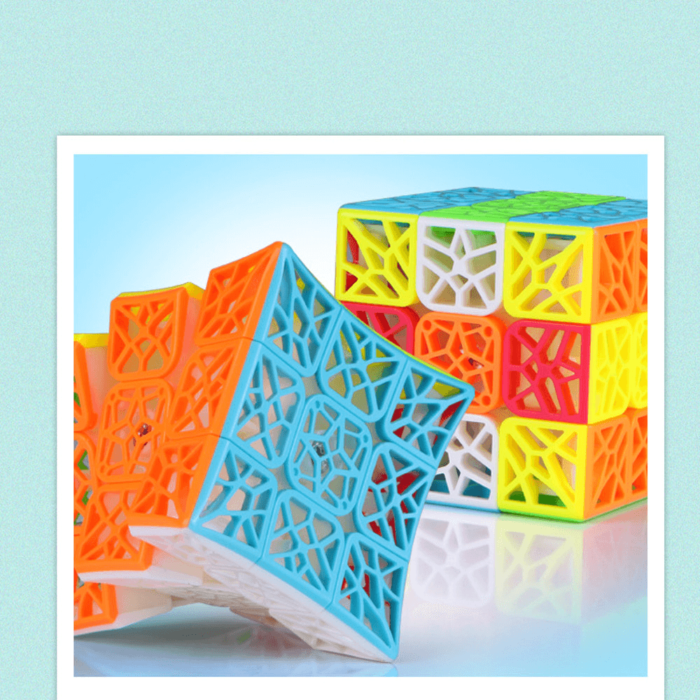 QY DNA Flat or Concave Third-Order Magic Cube Unique Creative Puzzle Hollow Children'S Magic Cube Toys - Trendha