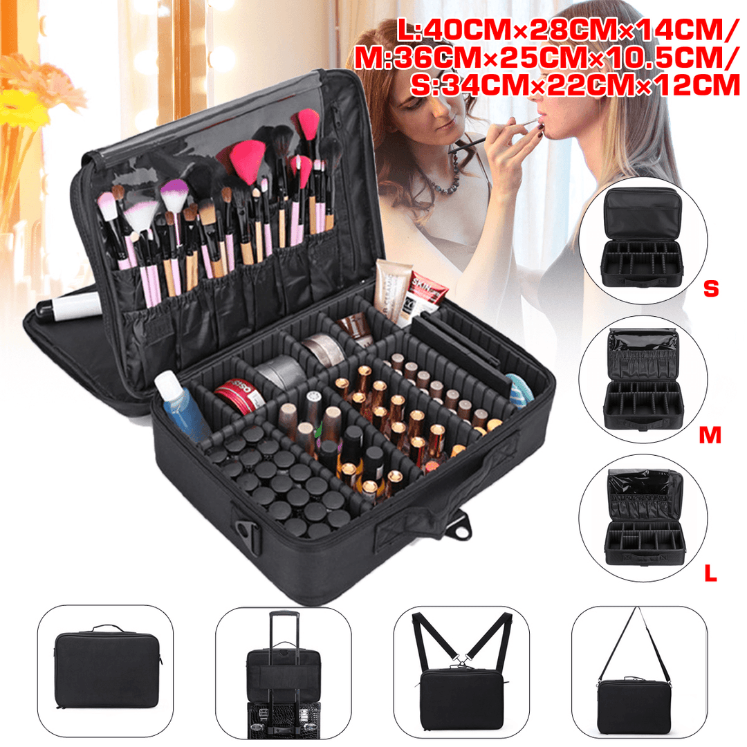 Makeup Case Leather Professional Cosmetic Suitcase Female Beauty Make up Storage Box Travel Brushes Bag Organizer - Trendha