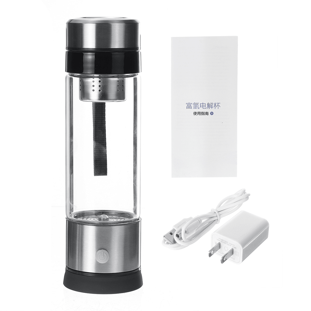 500Ml Portable Hydrogen-Rich Water Maker Cup Bottle Ionizer Generator Bottle - Trendha