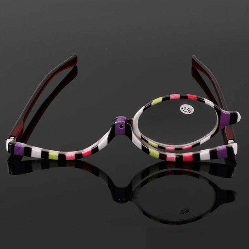 Colorful Magnifying Makeup Glasses Eye Spectacles Reading Glasses Flip down Lens Folding for Women Cosmetic Make Up - Trendha
